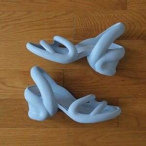 Camper Light Blue Sculptural Heel Sandals